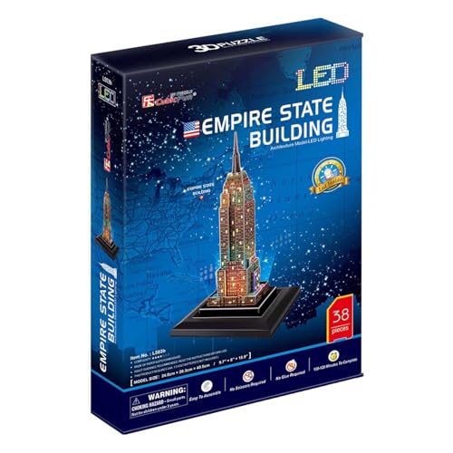 CubicFun Puzzle 3D Empire State Building met Led Verlichting