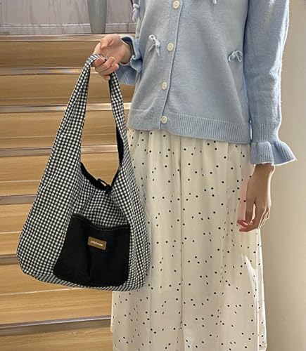 Pocadri Demin Shoulder Bag for Women Large Double-side Tote Handbag Chenkerd Purse Work School Travel3