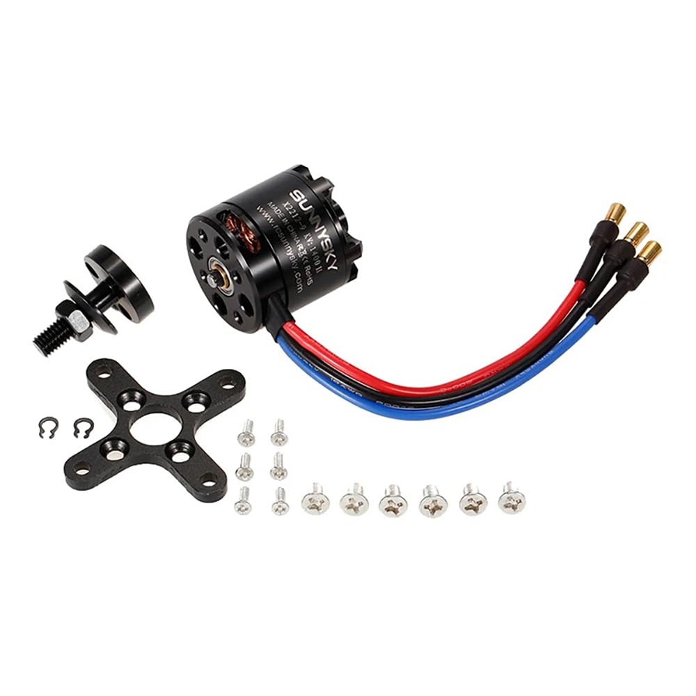 sunnysky X2212 2212 980KV 1400KV 2450KV Brushless Motor 2~4S Lipo 3.17 Shaft Diameter 20-40A ESC for Fixed-Wing Drone and Quadcopter (1400kv)