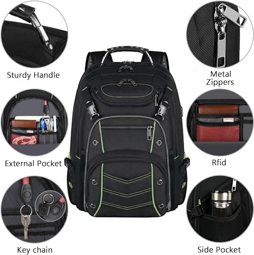 Image of VECKUSON 18.4 Laptop Backpack for Men, 55L Extra Large Gaming Laptops Backpack,TSA Friendly Flight Approved and RFID Anti-Theft Pocket