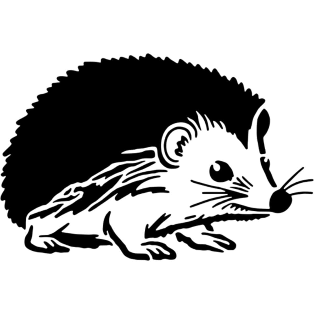 Azeeda 'Cute Hedgehog' Reusable Stencil – Durable Decorative Template for Painting and Spraying on Walls, Tiles, Wood, Fabric & Craft Projects - M (A5) (WS00054164)