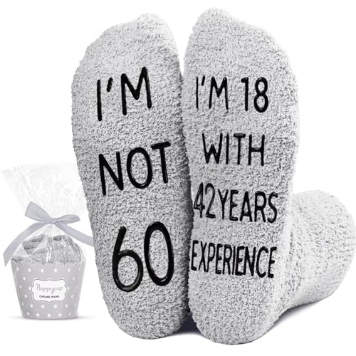 HAPPYPOP 60th Birthday Gifts Ideas - Socks for 60 Year Old Middle Aged Men, 60th Birthday Gifts for Him