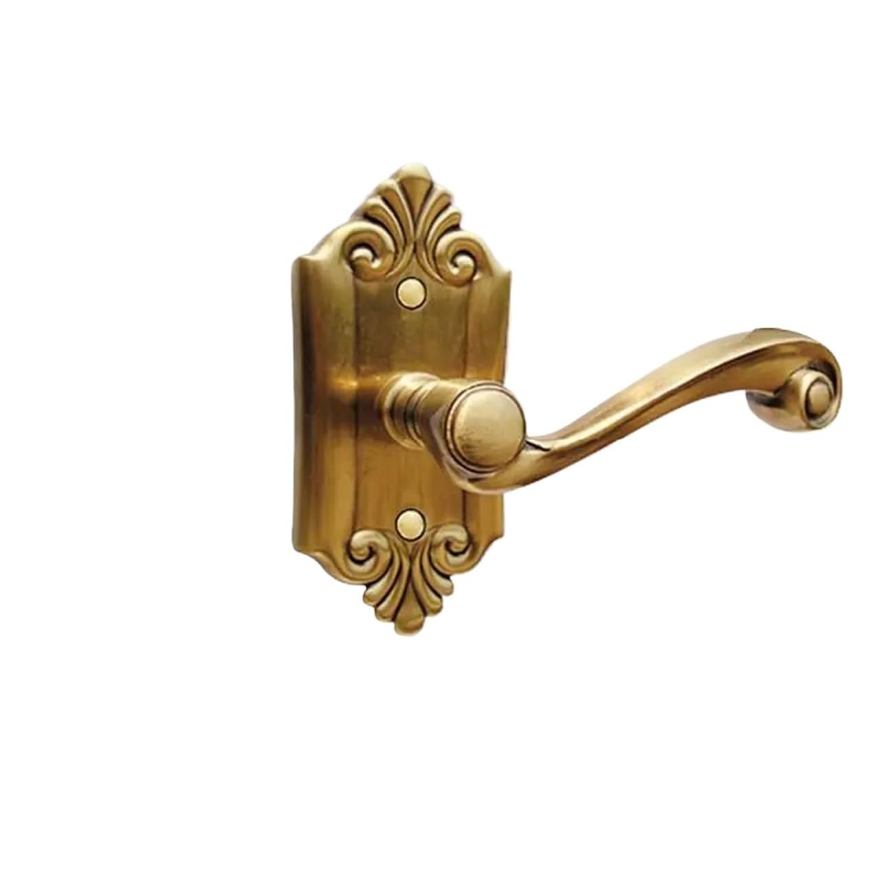 Solid Brass Door Handle with Privacy Passage Lock Bronze Lever(Brass-1)