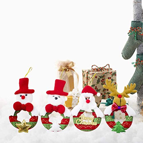 Toyvian Natal Pendurado Bonecos de Tecido Ãrvore de Natal Pendurado Papai Noel Boneco de Neve Urso A