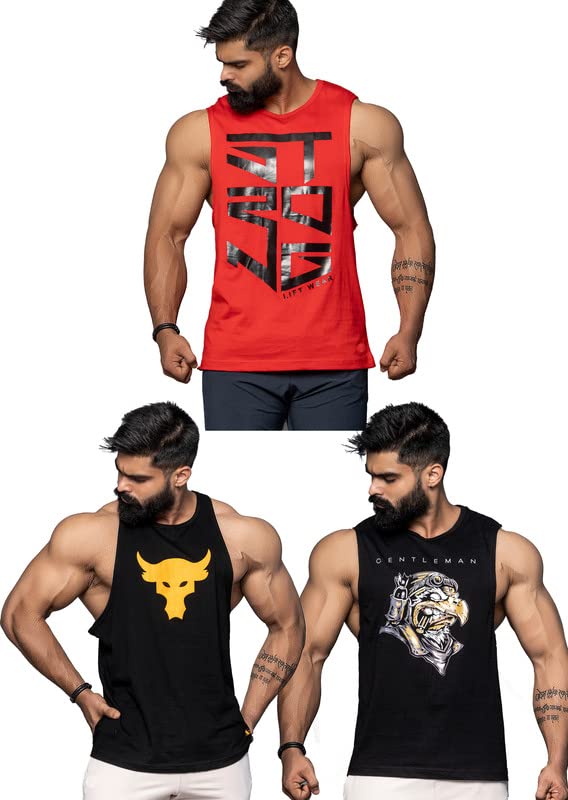 juari be a gentleman /Sleeveless/Gym/Vest for Men Pack of-picture-22
