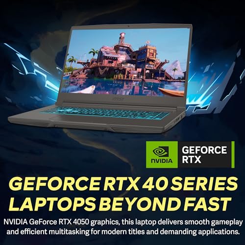 Image of msi Thin 15 15.6 inch FHD 144Hz Gaming Laptop, Intel i5-13420H, NVIDIA GeForce RTX 4050, 16GB DDR4 RAM, 512GB PCIe SSD, Backlit Keyboard, Wi-Fi 6E, HD Camera, Win 11, Gray, 256GB Docking Station Set