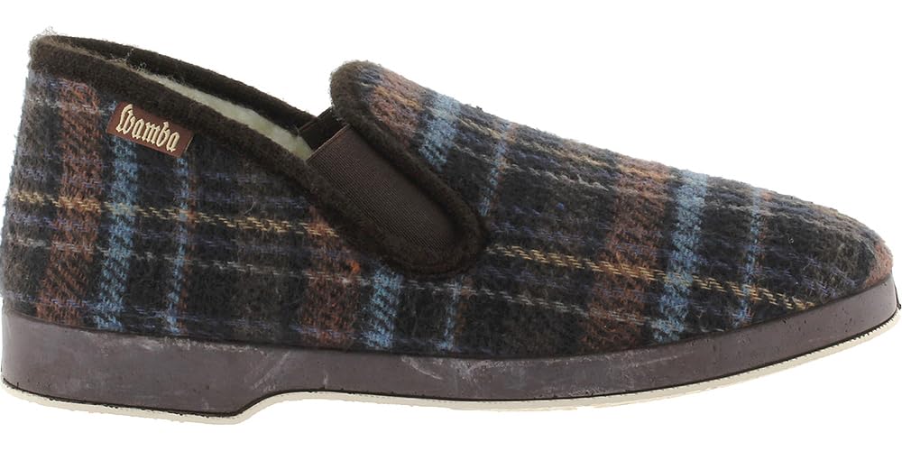 Victoria Men's BOTA ELASTICOS Cuadros Hi-Top Slippers, Brown Marrón, 7 UK