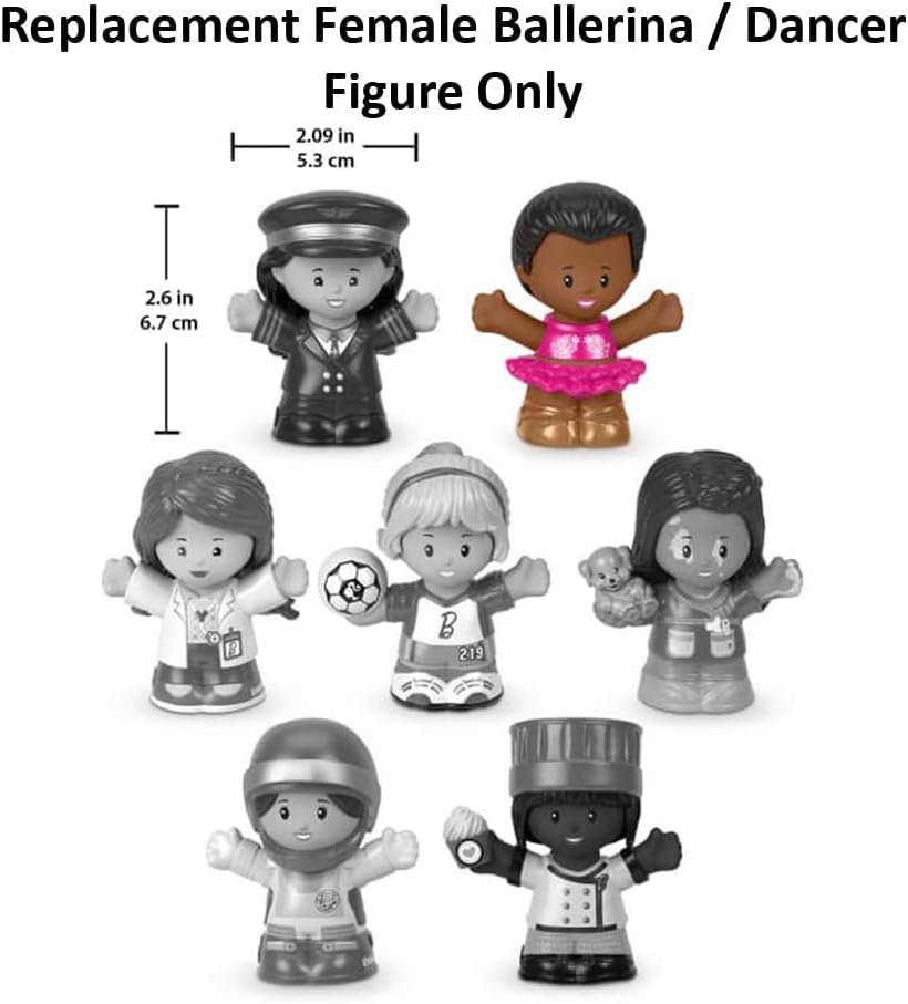 Replacement Part for Fisher-Price Little People Playset - Replacement Female Ballerina / Dancer Figure ~ Inspired by Barbie You Can Be Anything