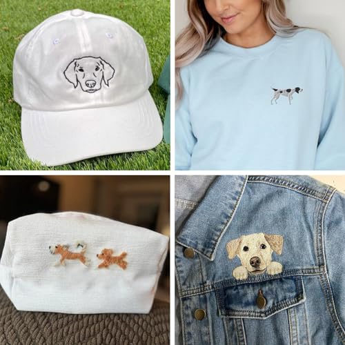 Image of Magibeads 68 Patterns Dog Water Soluble Embroidery Patterns Puppy Paw Print Cartoon Animal Pet Stick and Stitch Transfer Embroidery Paper for Hand Sewing Beginners Starter Adult