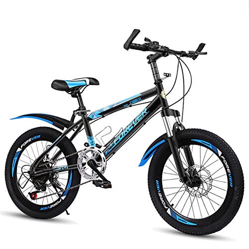 Gymqian Kinderfahrrad 18/20 Zoll Jungen Und Mädchen Radfahren, Geeignet Für Kinder 7-14 Jahre Alt, 4 Farben Fahrrad,Schwarz,18 Zoll