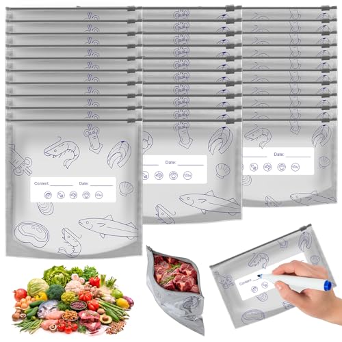 Confezione conveniente: questo set di sacchetti per congelatore in alluminio contiene 30 sacchetti di varie dimensioni (10 grandi, 10 medi e 10 piccoli) per soddisfare tutte le tue esigenze di conservazione. Troverai sicuramente la taglia perfetta.
