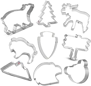 National Forest State Park Cookie Cutter 9 Piece Set from The Cookie Cutter Shop – Tin Plated Steel Cookie Cutters