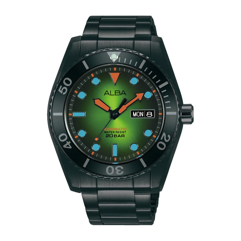 Alba Stainless Steel Men Analog Wristwatch Al4285X1, Green Dial, Black Band (B0CD4FZ1YH) Amazon Price History, Amazon Price Tracker