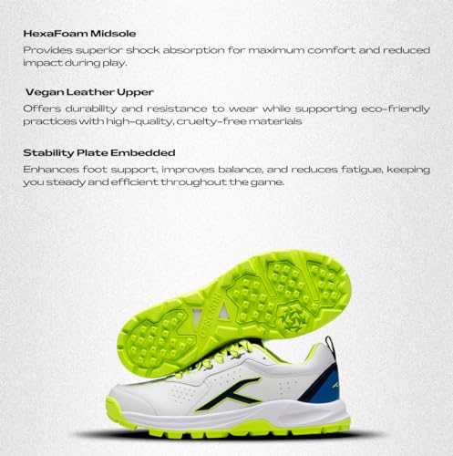 Image of Hundred HyperDrive Cricket Shoes Men | TerraSpike Rubber Studs | Embedded Support Plate for Stability | Lightweight & Durable | Ideal for Turf, Ground & Hard Surfaces