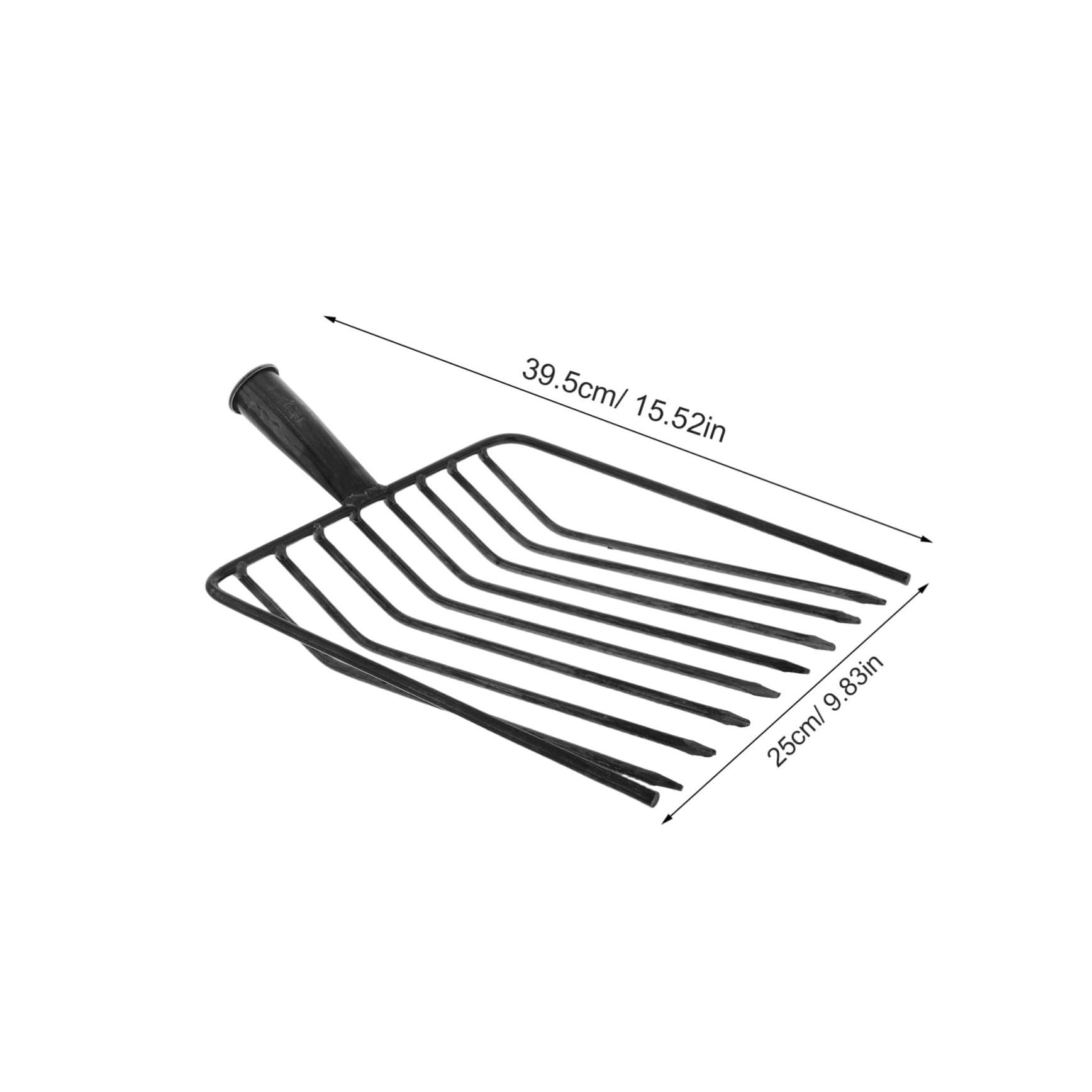 VOSAREA Steel Manure Fork Replacement Head Portable Cultivator Tool for Garden and Lawn Sturdy Tine Design for Soil Loosening and Weeding Easy to Clean and Carry