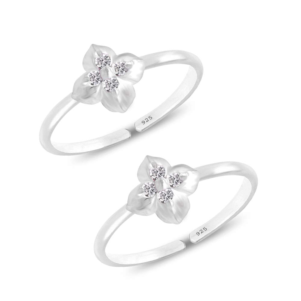 styleejewel Sterling Silver Toe Rings for Women | 925 Pure Chandi Bichiya Traditional Design Indian Toe Rings for Women Stylish (SJTR11W)-picture-12