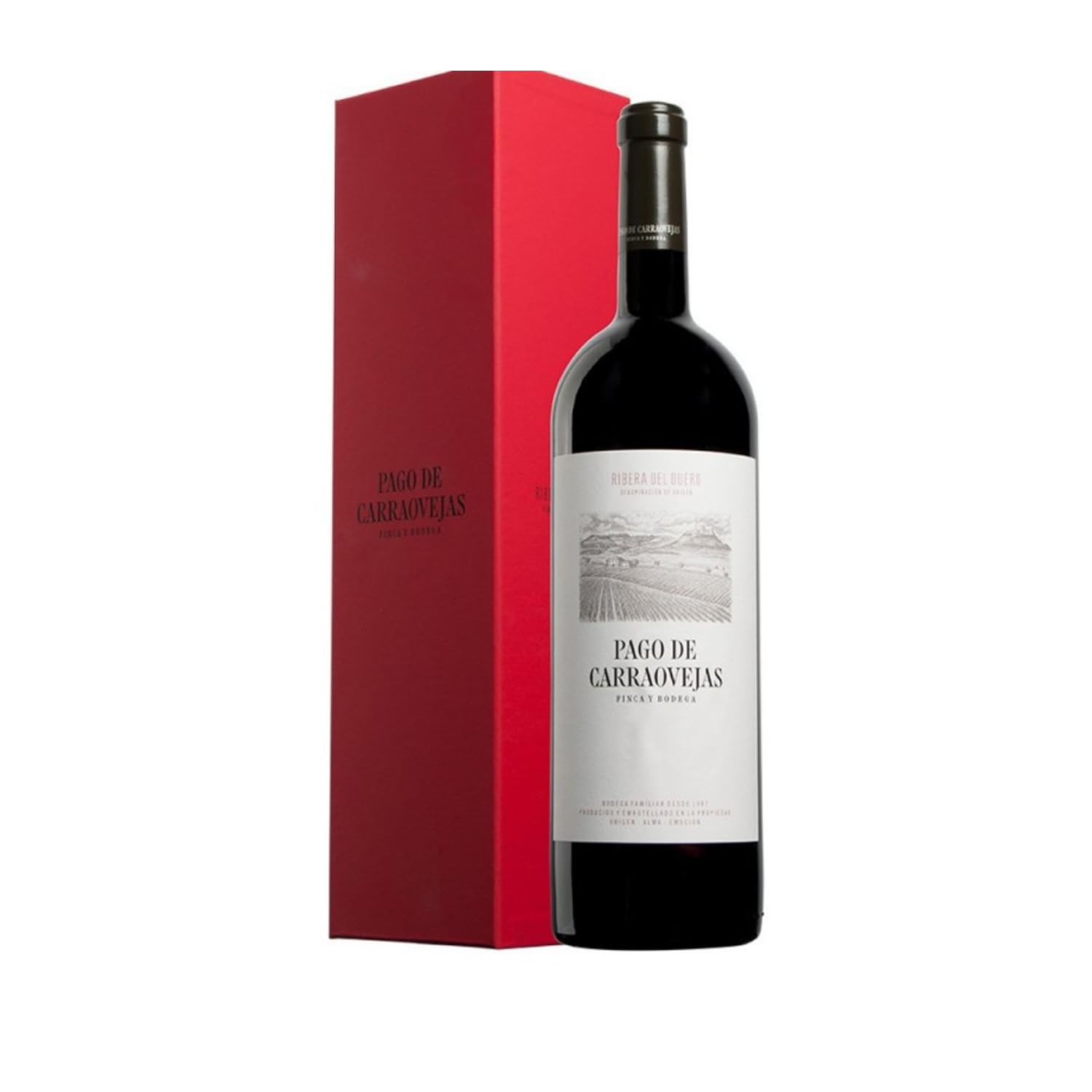 Estuche Pago de Carraovejas Magnum - Botella Vino Tinto Ribera del Duero x 150 cl - Mejor Selección ENOVINOS