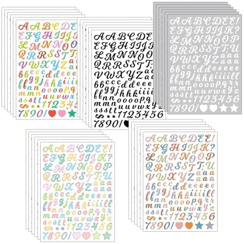 ONEBO Colourful Alphabet and Number Stickers Cover