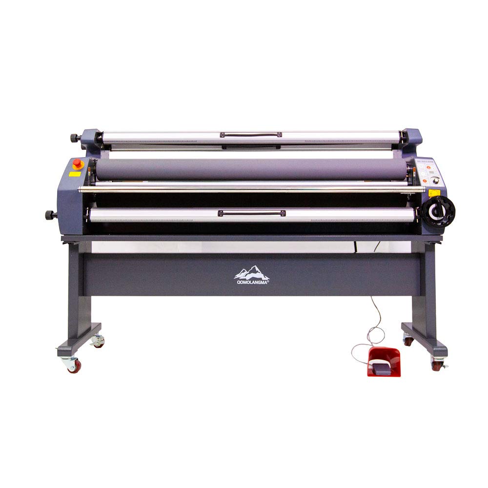 63in Cold Laminator, Wide Format Laminating Machine, 4.7in Large Roller, Full-Auto Large Format Heat Assisted Laminator, Enhanced Version 110V, 60Hz