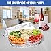 LIMOEASY Chilled Veggie Tray, 15 Inch Clear Party Platter with 4 Compartments, Ice Serving Bowl with Lid, Cold Food Buffet Server for Fruit, Vegetable, Appetizer, Shrimp