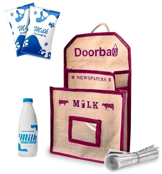 Doorbag: Milk Delivery Collection Newspaper Outside Door Bags for Outdoor Gate Hanging (Maroon) (B0D7TXSYJ3) Amazon Price History, Amazon Price Tracker