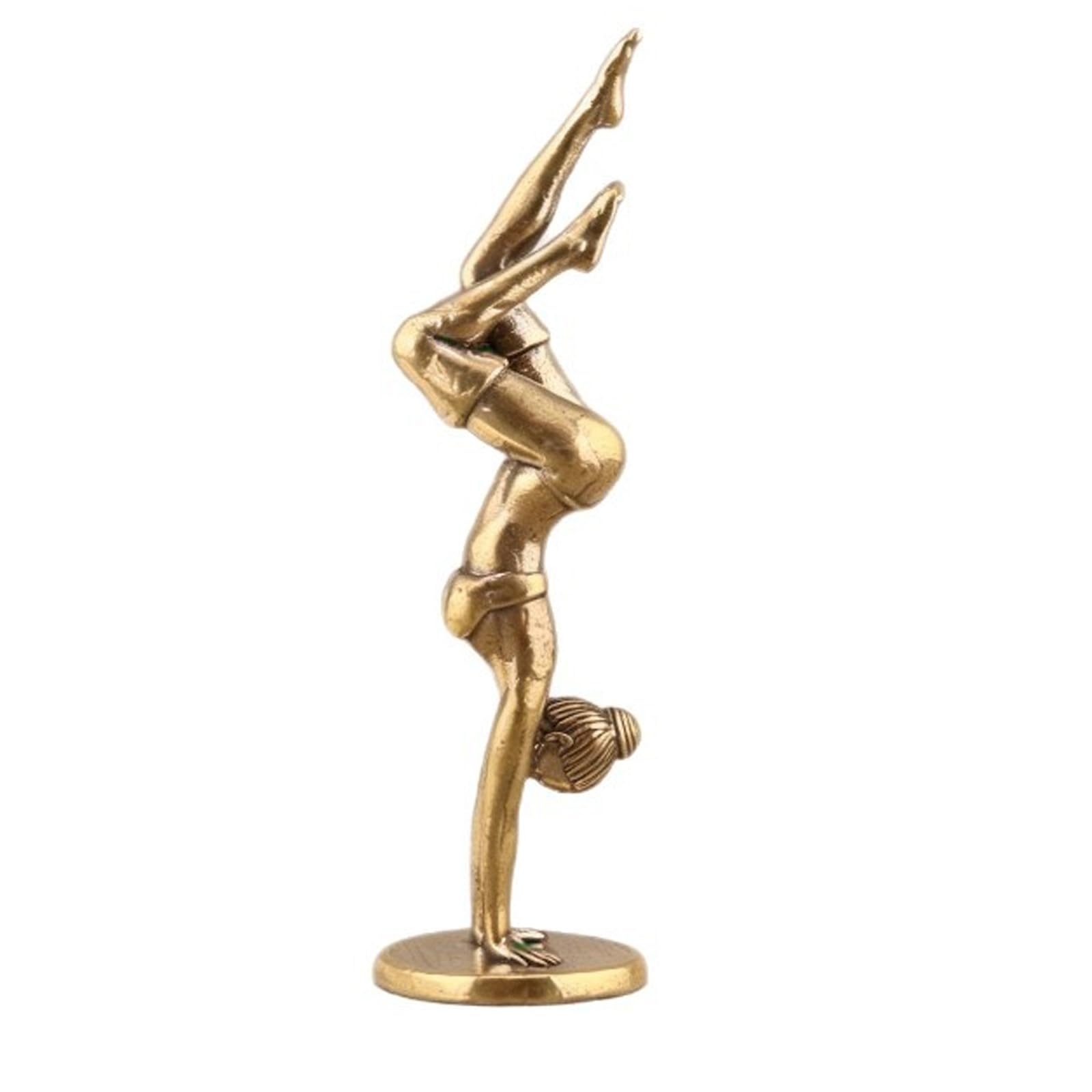 hogtnd Unique Inverted Headstand Woman Ornament, Alloy Small Decorative Statue for Bookshelves, Desktop Collectible, Headstand Woman Sculpture