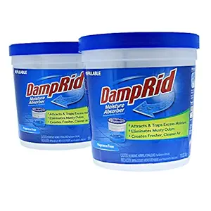 DampRid FG60 Refillable Moisture Absorber, 2-Pack