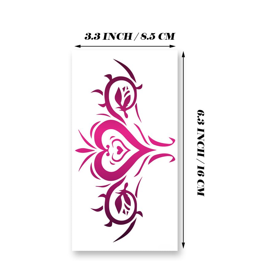 Miniatura 4 de Tatuajes temporales traviesos para mujeres, damas y niñas, 24 hojas de calcomanías temporales de tatuajes de flores, diversión para la parte