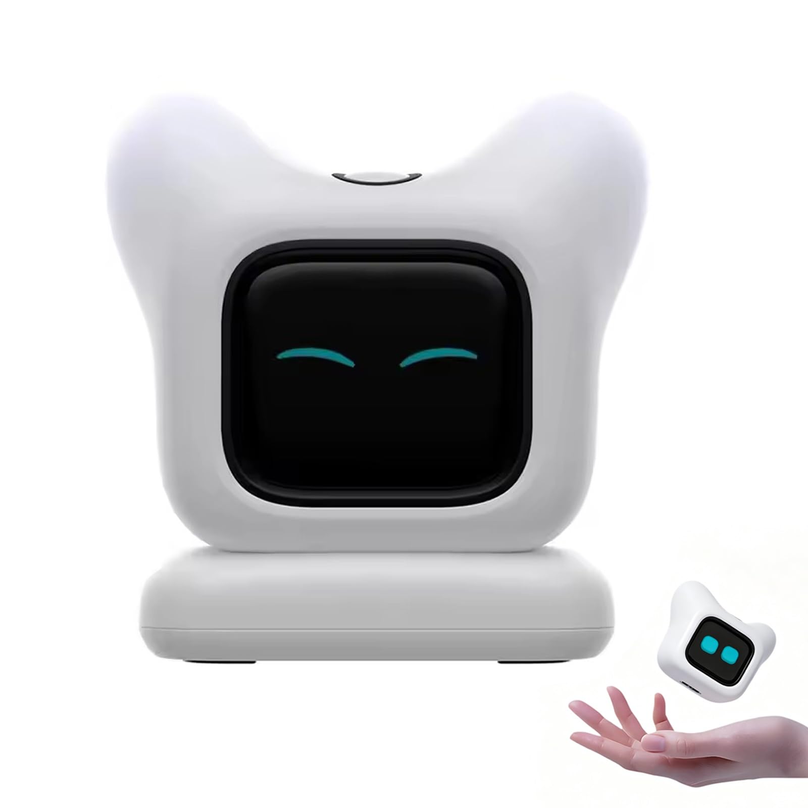 Robot De Escritorio Con Ia: Mascota Electrónica Inteligente Con Chat De Voz Y Emociones Dinámicas. Un Gadget Tecnológico Interactivo, Creativo E Inteligente, Ideal for Escritorio Del Hogar(White)