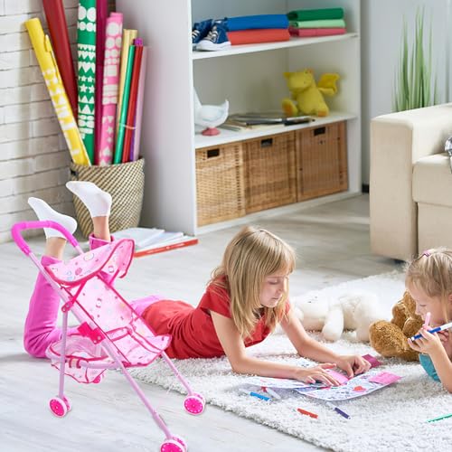 BESTonZON Carrinho De Boneca-Carrinho De Brinquedo-Conjunto De Carrinho-Carrinho De Para Bonecas-Car