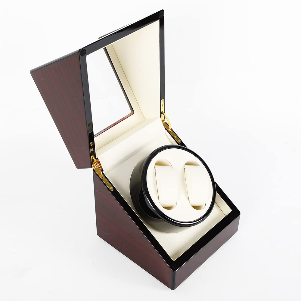 Uhrenbeweger Automatikuhren Uhrendreher Watchwinder Box für 2 Uhren, Super Leise Elegant