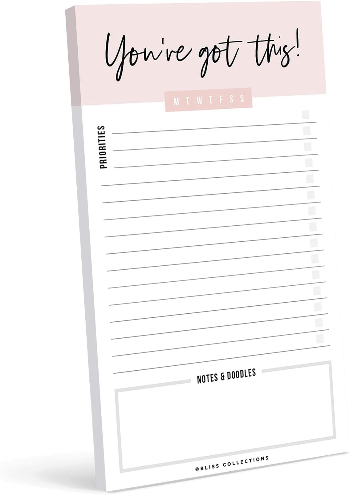 Bliss Collections To Do List Notepad, You've Got This, Magnetic Weekly and Daily Planner for Organizing and Tracking Grocery Lists, Appointments, Reminders, Priorities and Notes, 5"x7" (50 Sheets)