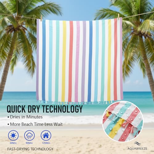 Image of Yongoes Oversized Turkish Beach Towel Blanket Cotton Giant XL Sandproof Towels Huge Linen XXL Extra Large Big Throw Quilt Blankets for Adults Cloud Travel Camping Glamping Accessories Essentials