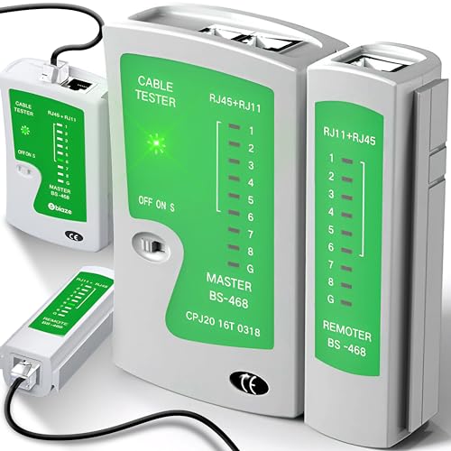 Retoo Netzwerk Kabeltester, RJ11/RJ12/RJ45 LAN Patchkabel Tester, Leitungstester für Netzwerk-Kabel