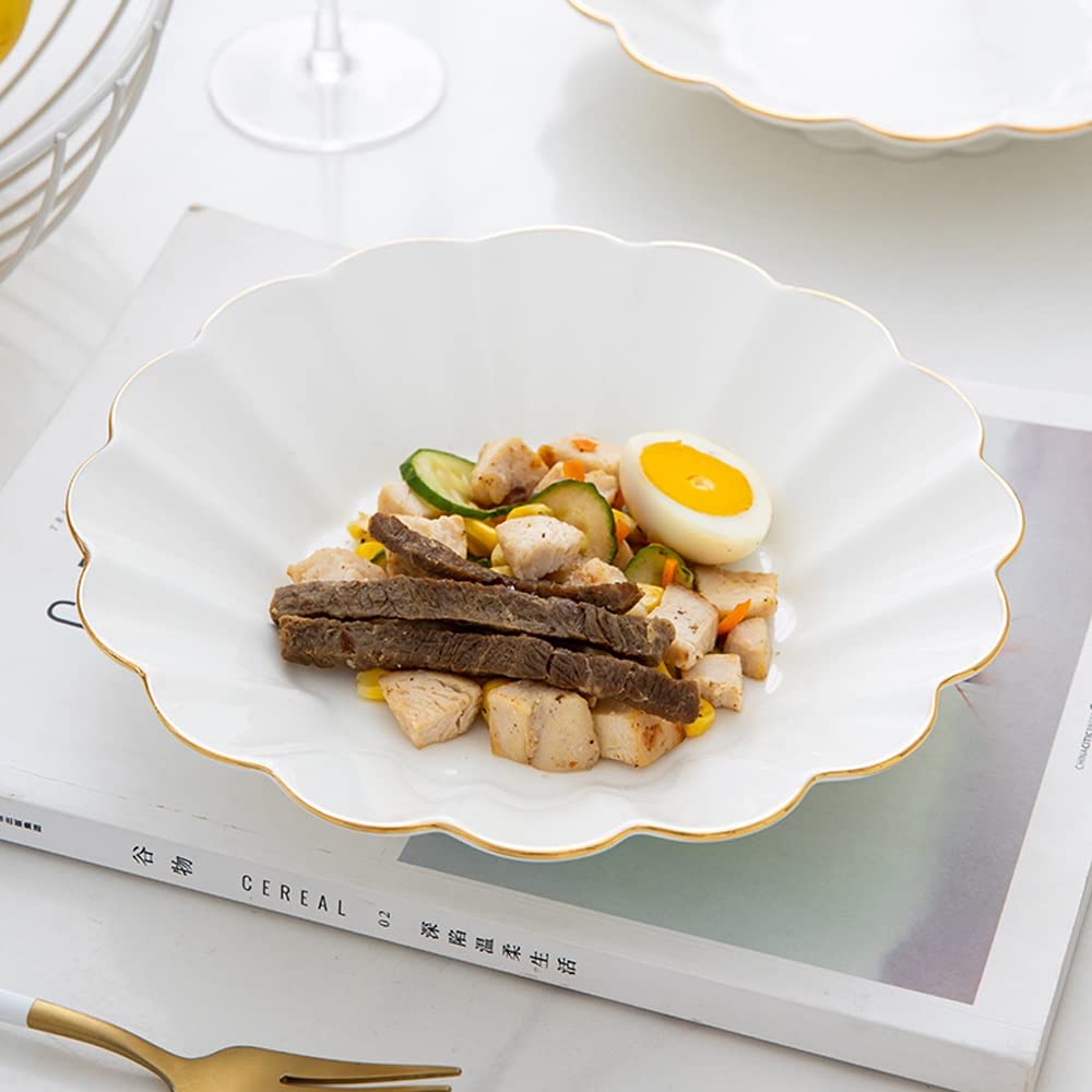 Piatti rotondi in ceramica per dessert – 20 cm piatti da dessert, set di 6 pezzi, adatti a microonde, forno e lavastoviglie, resistenti ai graffi
