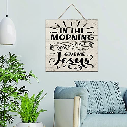 Plaque murale en bois In The Morning When I Rise 30,5 cm