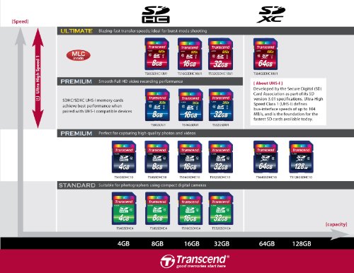 Transcend TS8GSDHC10E Scheda di Memoria SDHC da 8
