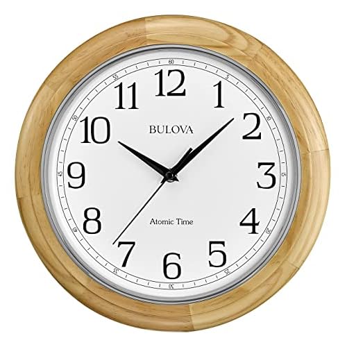 12.4 Natural Wood Atomic Wall Clock