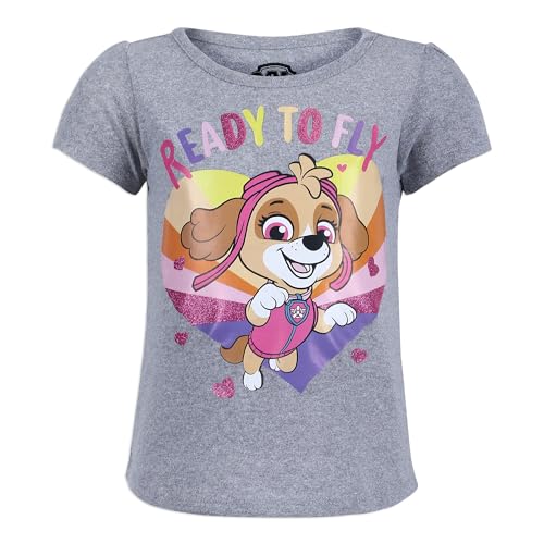 Paw Patrol Nickelodeon Girls Short Sleeve Shirt 3 Pack for Toddler and Little Kids4