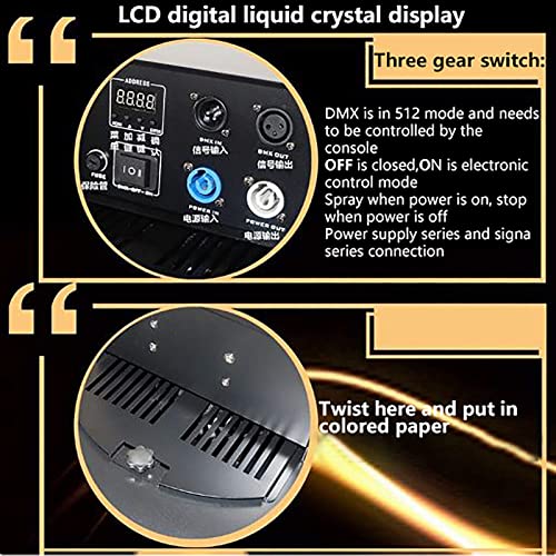 Máquina colgante para confeti flotante para bodas, espectáculos en vivo, DJ, discoteca, bar, fiestas y Navidad, con control DMX 512 y mando a distancia, color negro miniatura 4