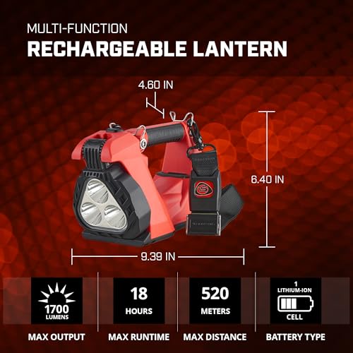 Image of Streamlight 44360 Vulcan Clutch 1700-Lumen Rechargeable Multi-Function Lantern, Light Only, Orange