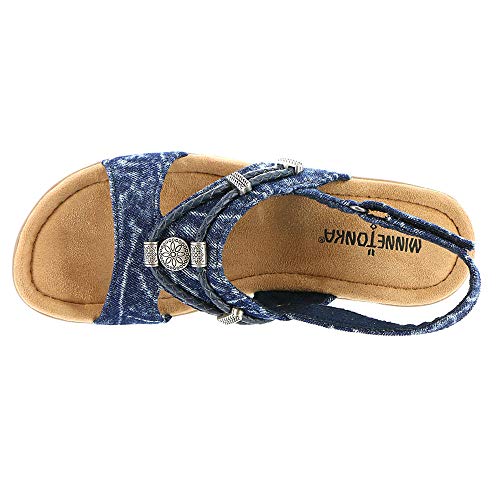 Minnetonka Silvie Slingback Womens Sandal 9 Cd Us Denim #TOP1