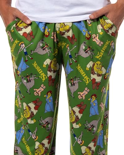 INTIMO DreamWorks Shrek Men's Fiona Donkey Tossed Characters Sleep Pajama Pants3