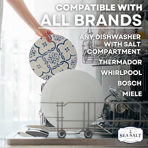 dishwasher salt natural water softener food grade coarse sea salt compatible with miele thermador whirlpool amp bosch dishwasher 30 oz bag