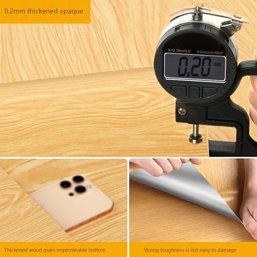 Revêtement adhésif aspect bois clair premium 80cm pour dressing chic - 5