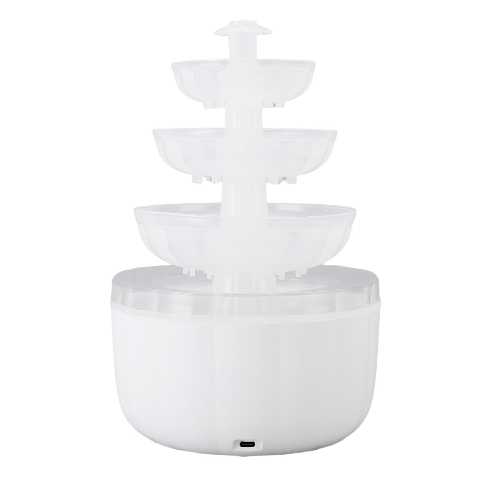 LiebeWH Difusor de Aceite Esencial de Fuente, Humidificador de Aire de Escritorio con Flujo de Agua PP, Niebla de Aromaterapia de 500 Ml, Luz Colorida, Apagado Automático Silencioso para Yoga en el