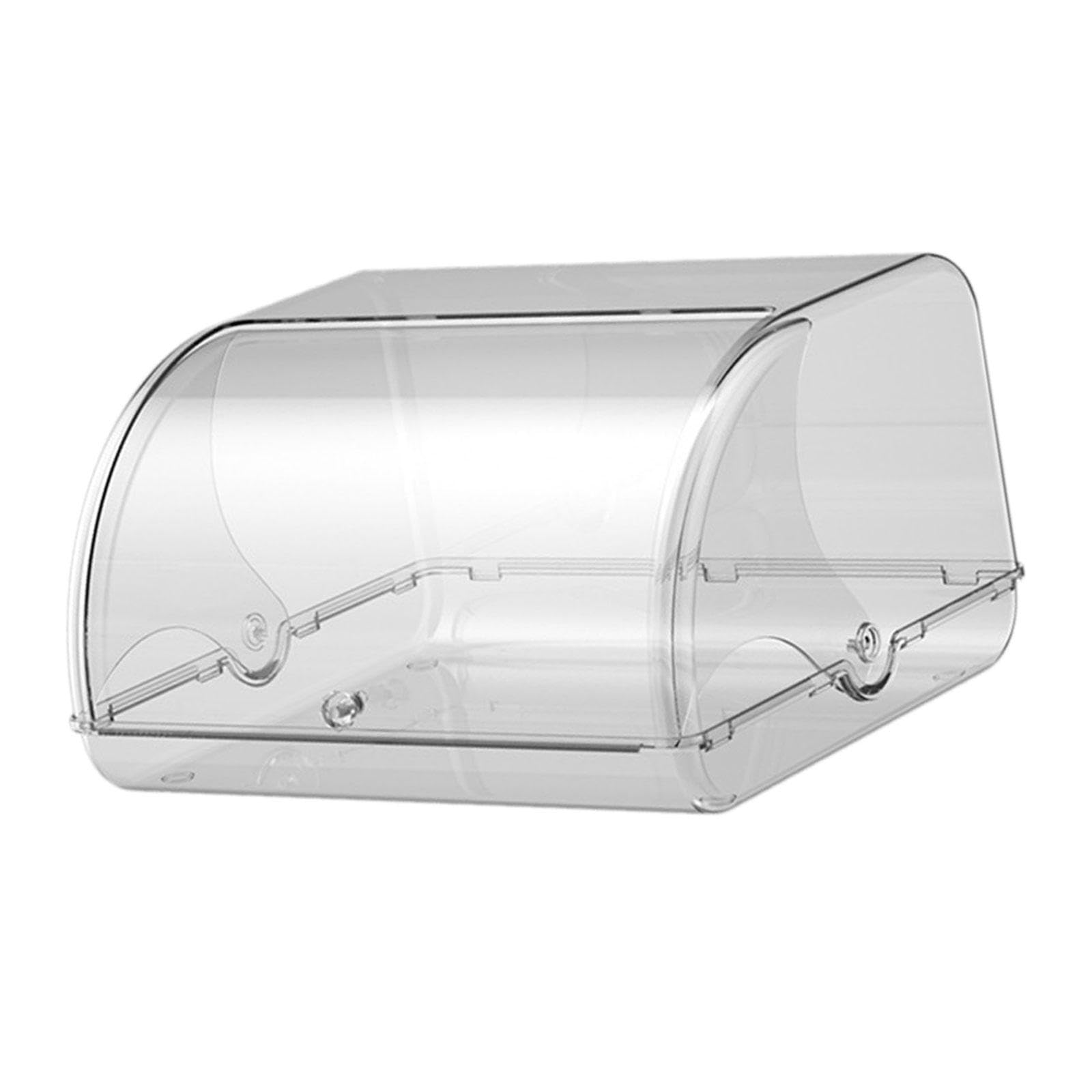 Alcxazs Transparent Efficient Bread Storage Holder With Lid Large Capacity Bread Box Container Keeps Snacks Fresh While Enhancing Kitchen Style Box Pantry Organization, 30X13x27cm