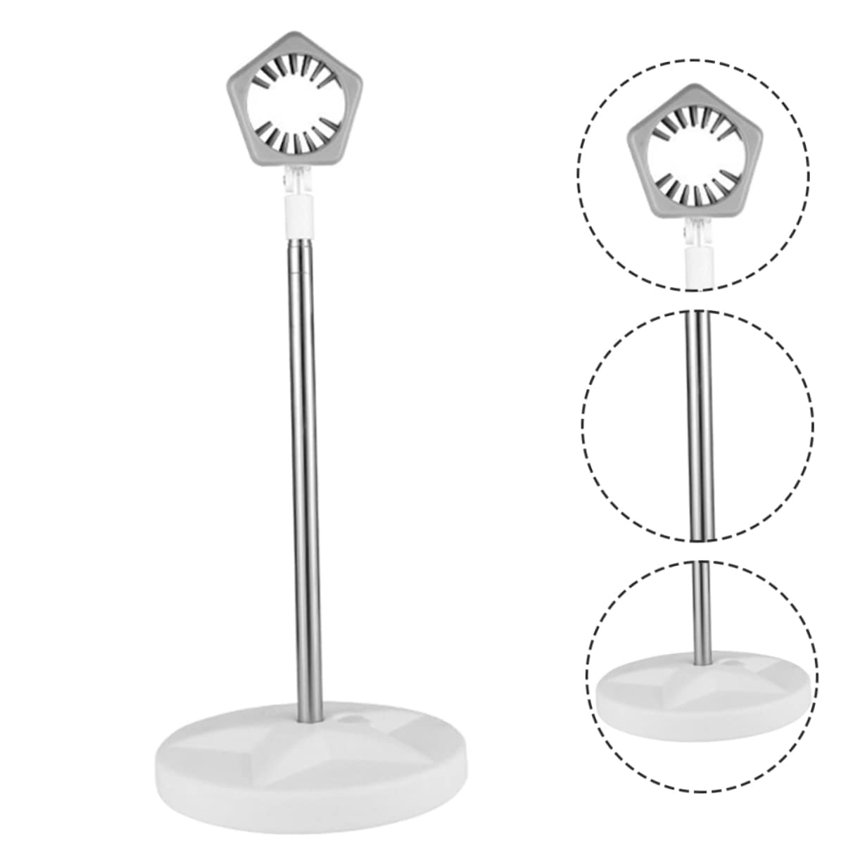 Amosfun Haartrockner Halterung aus Edelstahl mit Verstellbarem Bodenständer 50-106cm für Freihändiges Föhnen und Haustierpflege zu Hause Weiß