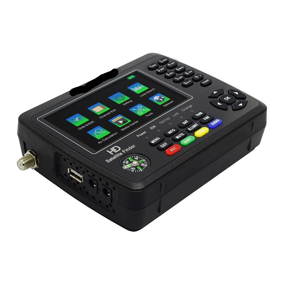 Puntatore Satellitare, Misuratore di segnale satellitare, supporto AHD CCTV H.264/H.265 (10 bit) 1080P, LCD da 4,3" VS PRO