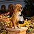 Garden Dog Statues Outdoor Decor, Golden Retriever Yard Outdoor Statue with Solar Lantern Lights Decorations Solar Dog Ornaments for Patio, Lawn, Yard Art Decoration, Housewarming Garden Gift for Mom